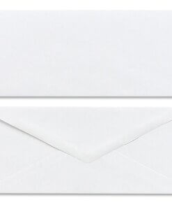 Mead Plain White Envelopes - Business - #10 - 4 1/8" Width x 9 1/2" Length - Gummed - 50 / Box - White