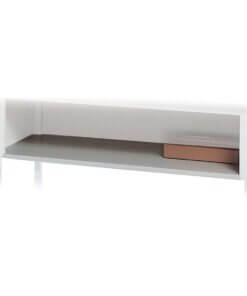 Mayline Mailflow-To-Go Under Shelf - 60" x 30" x 3" - Material: Steel - Finish: Pebble Gray