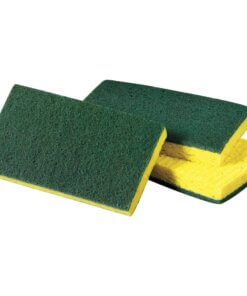 Scotch-Brite Medium-Duty Scrub Sponges - 6.3" Height x 3.5" Width - 20/Carton - Cellulose - Yellow, Green