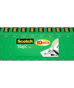 Scotch 3/4"W Magic Tape - 27.78 yd Length x 0.75" Width - 1" Core - 10 / Pack - Matte Clear