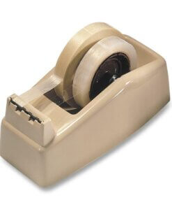 Scotch Heavy-Duty Dispenser - Holds Total 2 Tape(s) - 3" Core - Refillable - Plastic - Beige - 1 Each