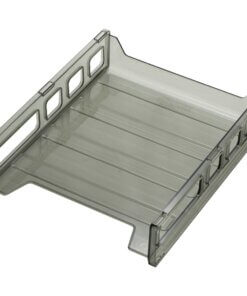 Officemate Front Load Letter Tray - 12.5" Height x 10.5" Width x 2.9" Depth - Desktop - Stackable, Durable - Smoke - 1 Each