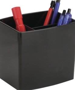 Officemate 2200 Series Large Pencil Cup - 4.5" x 5" x 3.8" x - Plastic - 1 Each - Black