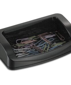 Officemate 2200 Series Business Card/Clip Holder - 1.4" x 7.8" x 3" x - Plastic - 1 Each - Black
