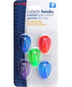 Officemate Cubicle Hooks - Standard - 5 / Pack - Assorted