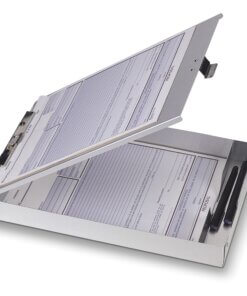 Officemate Storage Form Holder - 1" Clip Capacity - Storage for Stationary - 8 1/2" x 12" - Aluminum - 1 Each