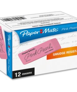 Paper Mate Pink Pearl Eraser - Pink - Rubber - 12 / Box - Self-cleaning, Tear Resistant, Smudge-free, Soft, Pliable