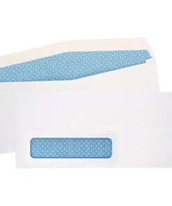 Quality Park No. 10 Single Window Security Tinted Business Envelopes - Single Window - #10 - 4 1/8" Width x 9 1/2" Length - 24 lb - Gummed - Wove - 500 / Box - White