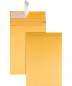 Quality Park 9 x 12 x 2 Expansion Envelopes with Self-Seal Closure - Expansion - 9" Width x 12" Length - 2" Gusset - 40 lb - Self-sealing - Kraft - 25 / Pack - Kraft