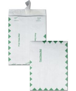 Quality Park Survivor Tyvek First Class Envelopes - First Class Mail - #12 1/2 - 9 1/2" Width x 12 1/2" Length - 14 lb - Peel & Seal - Tyvek - 100 / Box - White