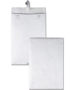 Quality Park 10 x 15 DuPont Tyvek Catalog Mailers - Catalog - 10" Width x 15" Length - 14 lb - Peel & Seal - Tyvek - 100 / Box - White
