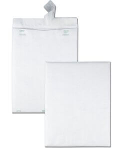 Quality Park Flap-Stik Open-end Envelopes - Catalog - #15 1/2 - 12" Width x 15 1/2" Length - 14 lb - Peel & Seal - Tyvek - 100 / Box - White