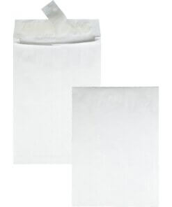 Quality Park 10 x 13 x 1-1/2 DuPont Tyvek Expansion Mailers with Self-Seal Closure - Expansion - 10" Width x 13" Length - 1 1/2" Gusset - 18 lb - Self-sealing - Tyvek - 100 / Carton - White