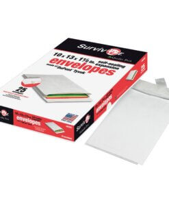 Quality Park 10 x 13 x 1-1/2 DuPont Tyvek Expansion Mailers with Self-Seal Closure - Expansion - 10" Width x 13" Length - 1 1/2" Gusset - 14 lb - Self-sealing - Tyvek - 25 / Box - White