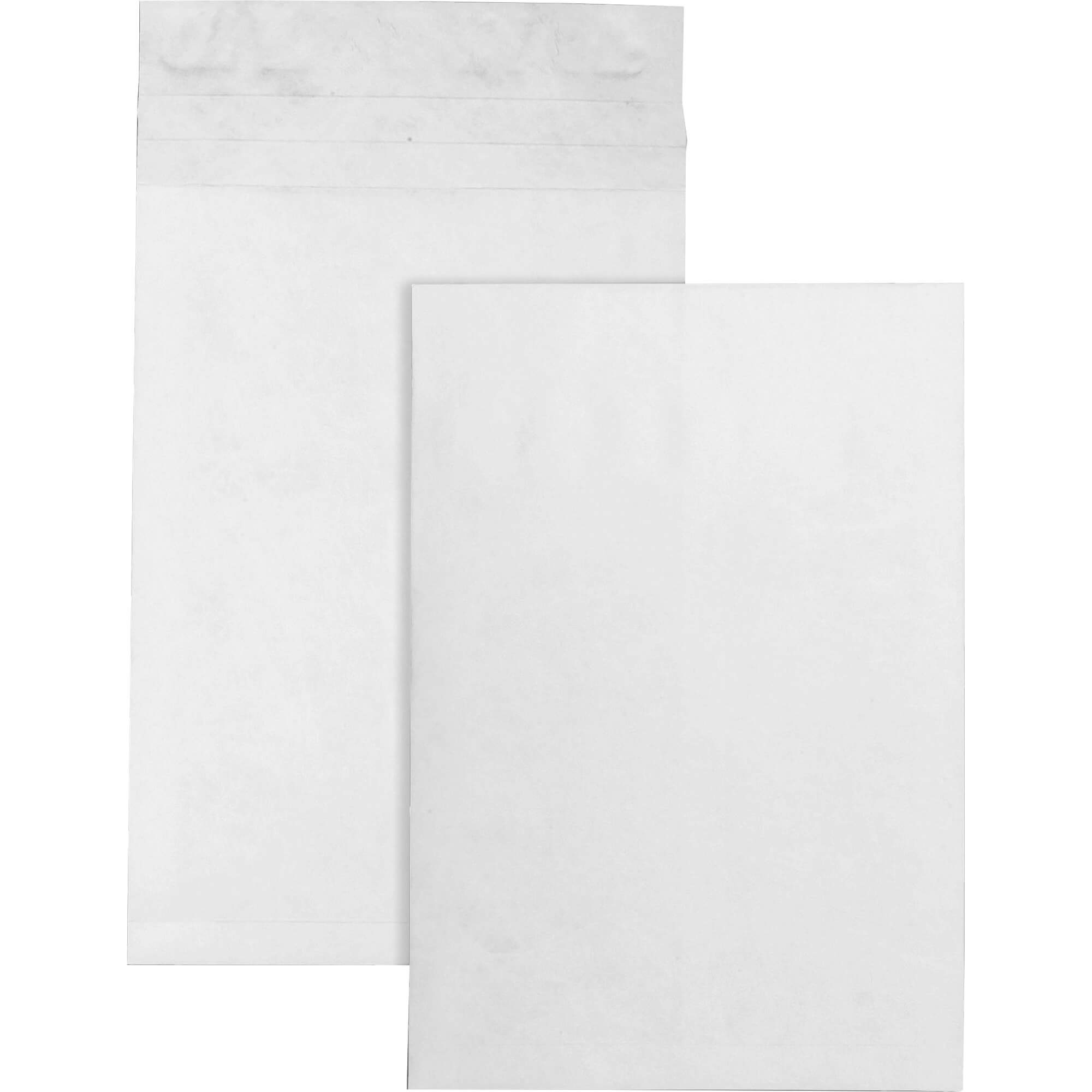 Quality Park 12 x 16 x 2 DuPont Tyvek Expansion Mailers with Self-Seal Closure - Expansion - 12" Width x 16" Length - 2" Gusset - 18 lb - Self-sealing - Tyvek - 100 / Carton - White