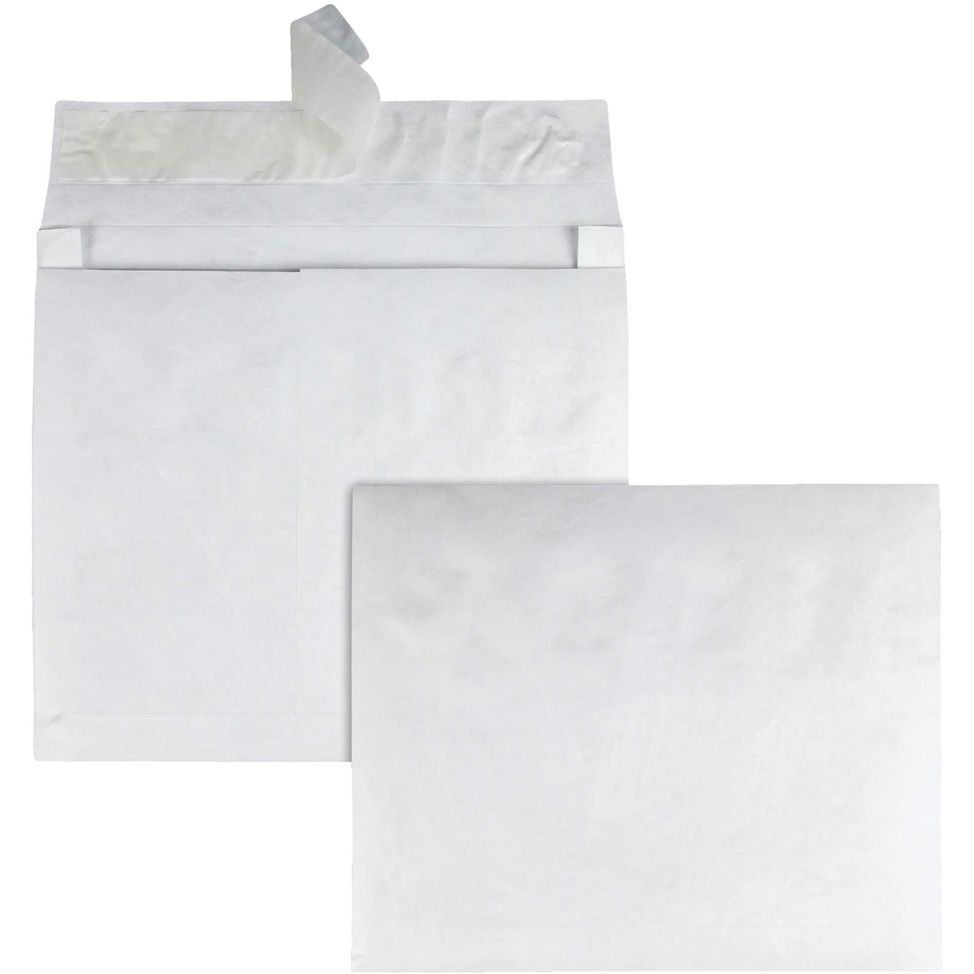 Quality Park 10 x 13 x 2 DuPont Tyvek Expansion Mailers with Self-Seal Closure - Expansion - 10" Width x 13" Length - 2" Gusset - 18 lb - Self-sealing - Tyvek - 100 / Carton - White