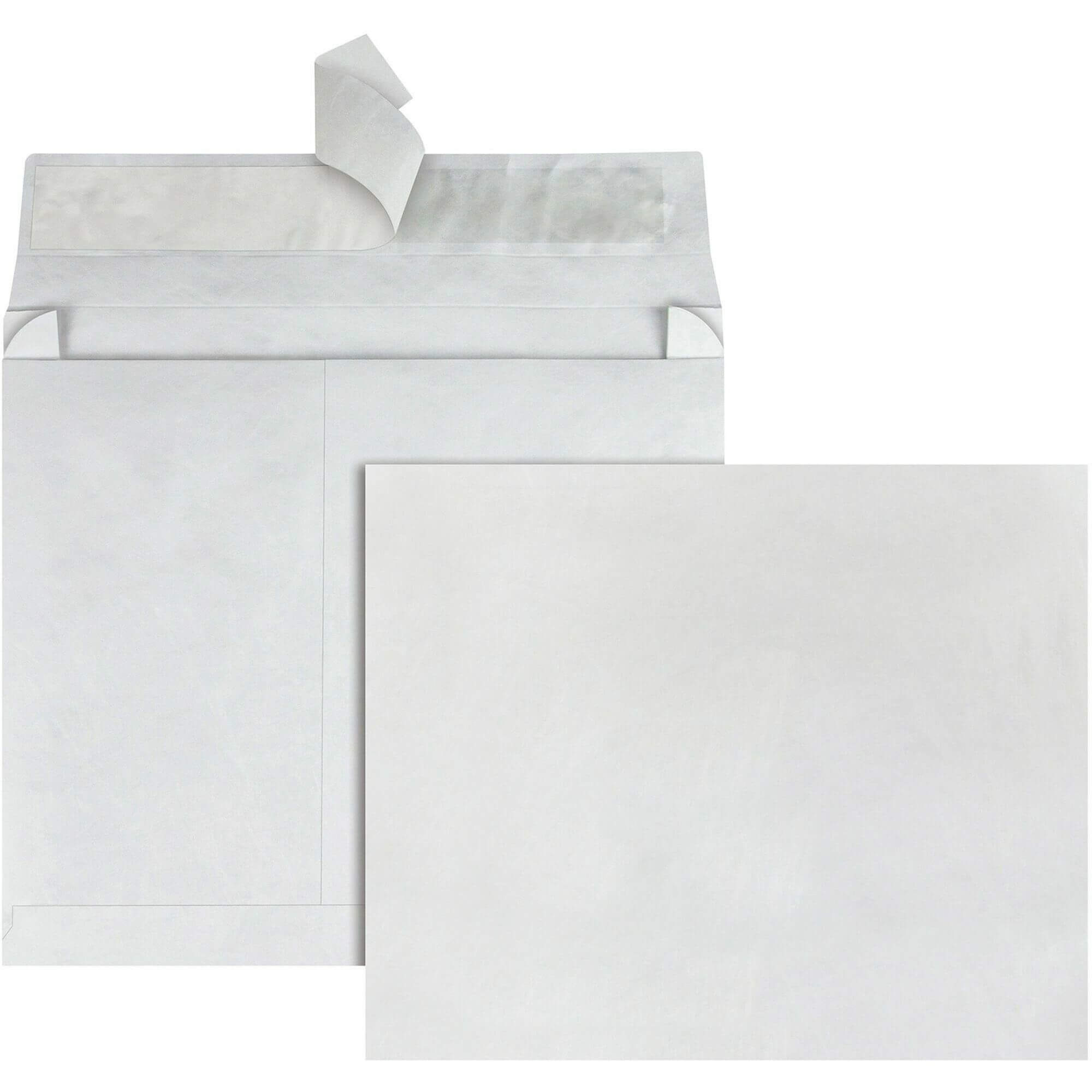 Quality Park 10 x 15 x 2 DuPont Tyvek Expansion Mailers with Self-Seal Closure - Expansion - 10" Width x 15" Length - 2" Gusset - 18 lb - Self-sealing - Tyvek - 100 / Carton - White