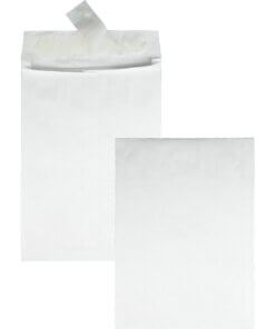 Quality Park Tyvek Plain Expansion Envelopes - Expansion - 10" Width x 13" Length - 1 1/2" Gusset - 14 lb - Self-sealing - Tyvek - 100 / Carton - White