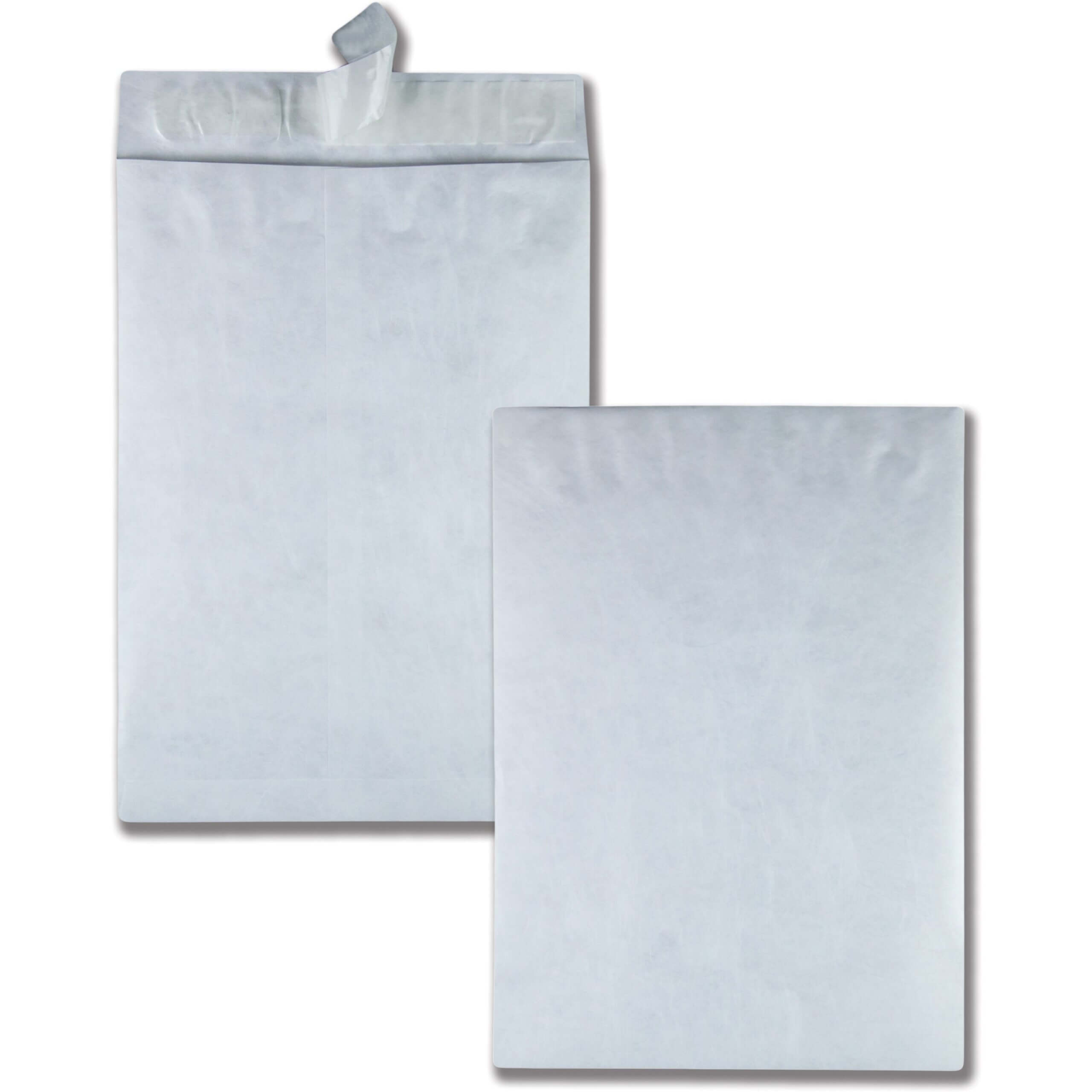 Quality Park 13 x 19 DuPont Tyvek Catalog Mailers with Self-Seal Closure - Catalog - 13" Width x 19" Length - 18 lb - Self-sealing - Tyvek - 25 / Box - White