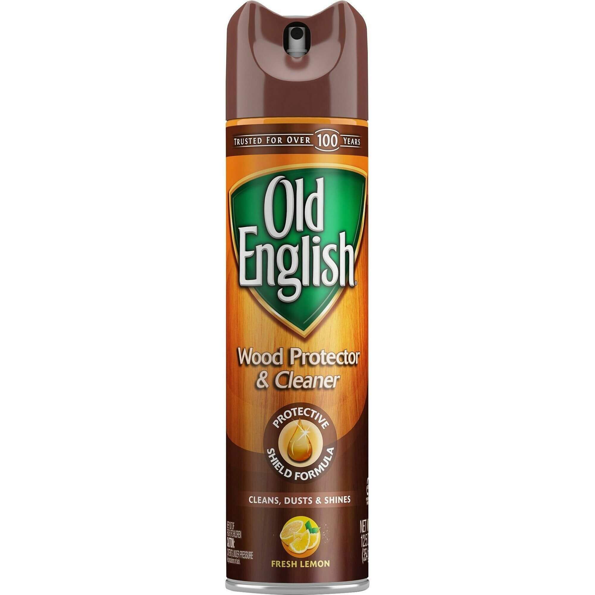 Old English Furniture Polish - Aerosol - 12.50 oz (0.78 lb) - Lemon Scent - 1 Each - Brown