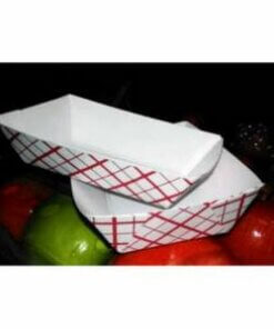 White checkered tray container