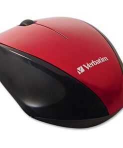red wireless mouse
