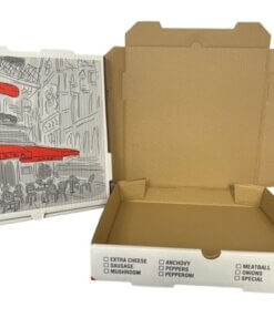 B-Flute Pizza Box Corrugate White