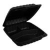Three compartment black container