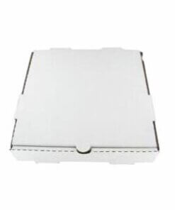 White PLAIN B-Flute Plain Pizza Box