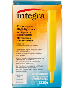 Yellow Integra Chisel Desk Liquid Highlighters