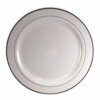 Sabert 6IMP144S Mozaik Plate, 6 Inch Plastic, White/Silver; 144/Case