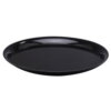 Rigid Plastic Catering Tray with High Edge, 18 Inch dia, Round, Black