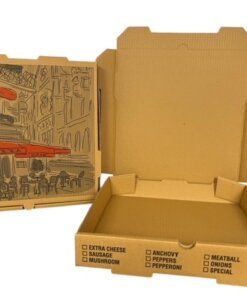 B-Flute Pizza Box Corrugate White