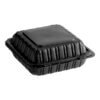 Container Plastic Hinged 9x9 Black 150 per case