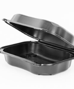 Container Plastic Hinged 9x7 Clover Black