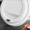 Lid Sip Thru Dome For 12-20 oz hot cups white