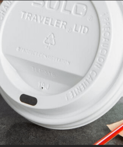 Lid Sip Thru Dome For 12-20 oz hot cups white