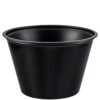 Cup Souffle Plastic Black 4 oz