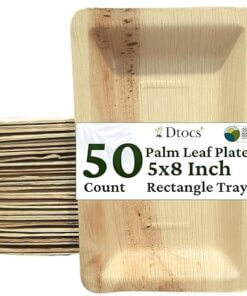Plate Bamboo 5"x8" 3/4" Deep Rectangle