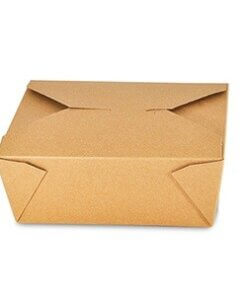 Container Take Out Paperboard Folded Kraft