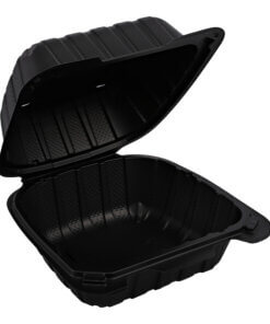 Black hinged container