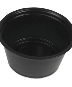 Black souffle cup, 3.25 ounces