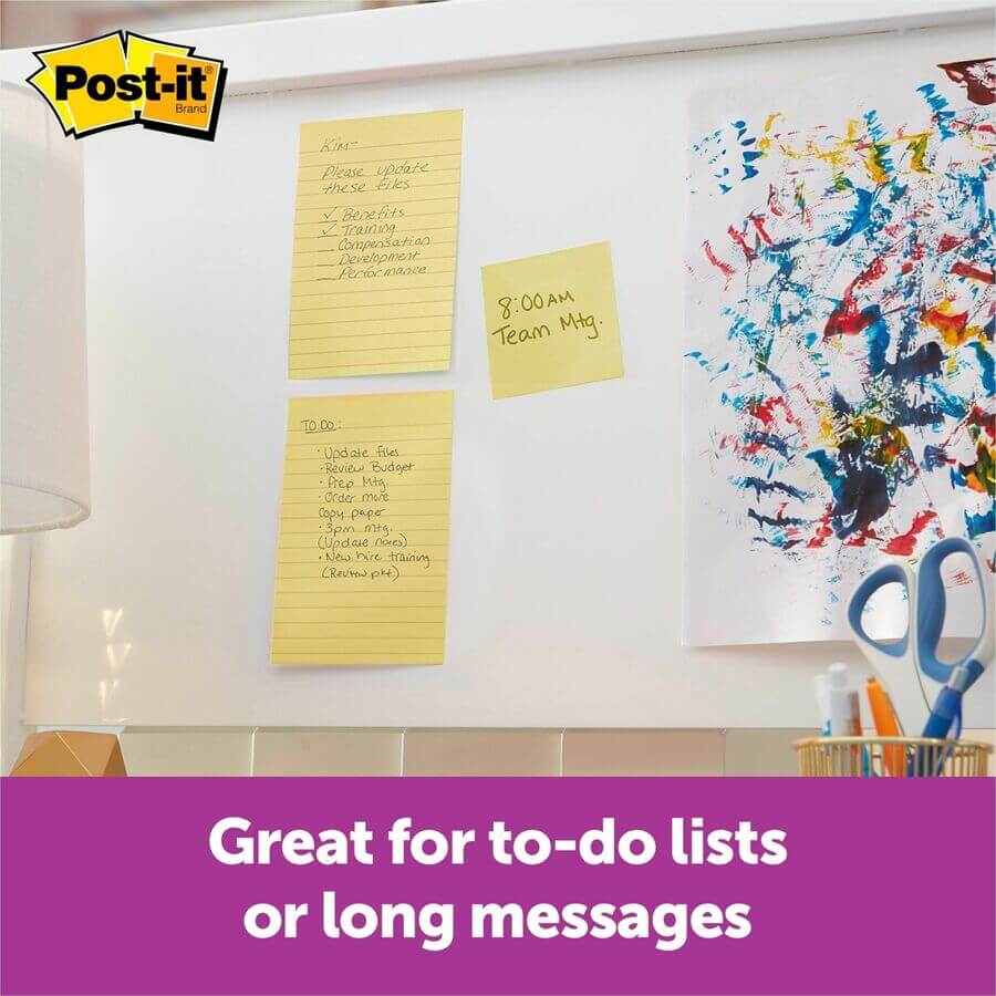 Post-it® Super Sticky Lined Notes