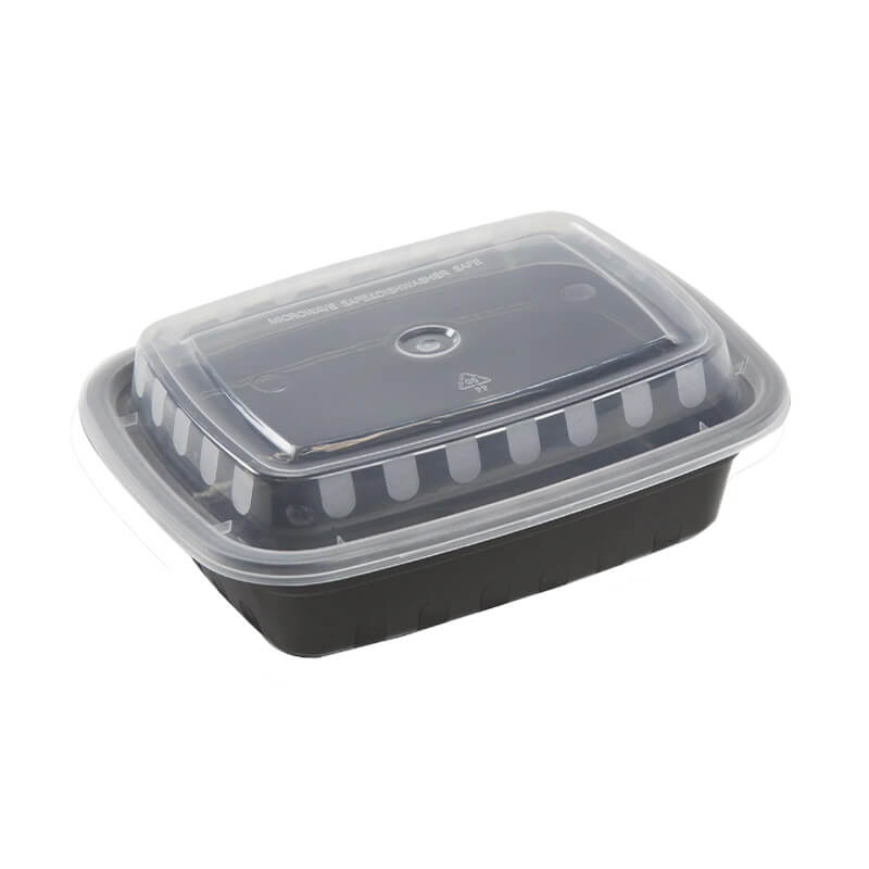 Container Heavy Duty Rectangle 12oz Combo Black