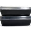 Rectangle Combo Container Black Base with Clear Lid 38 ounces