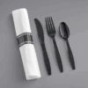 Pre-rolled Linen-Feel cutlery kit