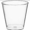 Empty clear shot glass