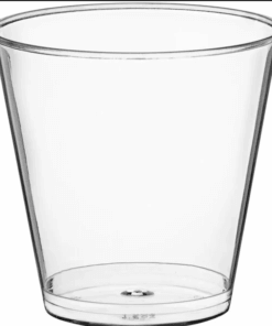 Empty clear shot glass