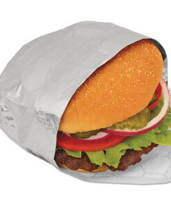 Cushion aluminium insulated wrap with a burger inside