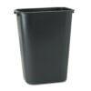 Rubbermaid FG295700 Rectangle LLDPE Deskside Large Wastebasket, 41.25 qt, 19.9 Inch D, Black